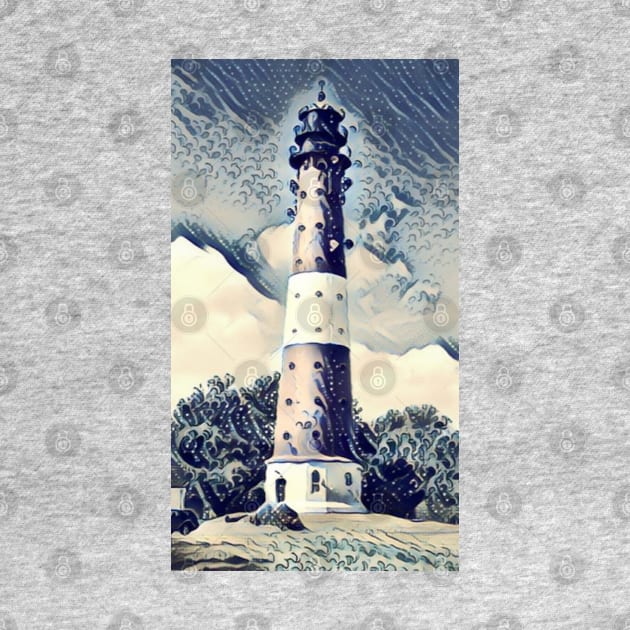 Japanese Art Style Ukiyoe Lighthouse by Christine aka stine1